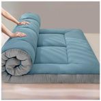 Kalın Futon Yatak Taşınabilir Japon Pamuğu Tatami Katlanır Yatak Katlanabilir İkiz/Tam/Kraliçe/Kral Kamp Misafir Yatağı Nefes Alabilir Kanepe Yataklı (B 180 x 200 cm)