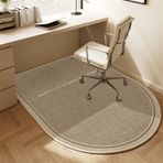 Kalın Kadife Bilgisayar Koltuğu Mat Tekerlekli Sandalyeler için - 120x120 cm Bej Ofis Halı Koruyucu Ev Mutfak ve Koridor Dekorasyonu için