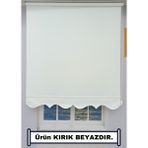 Kalın Keten Stor Zebra Güneşlik Perde (Etekli) – Alüminyum Kasa & Boru, Ithal Kumaş - 10 x 20 cm - Beyaz