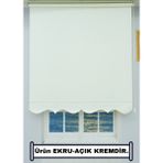Kalın Keten Stor Zebra Güneşlik Perde (Etekli) – Alüminyum Kasa & Boru, Ithal Kumaş - 140 x 200 cm - Ekru