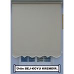 Kalın Keten Stor Zebra Güneşlik Perde (Etekli) – Alüminyum Kasa & Boru, Ithal Kumaş - 150 x 200 cm - Bej