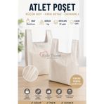 Kalın Kırık Beyaz Poşet Küçük Boy 1 Kg Hışır Atlet Poşet Market Manav Poşeti Çöp Poşeti