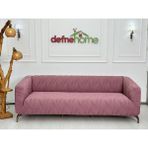 Kalın Krokan 3311 Lastikli Kanepe Koltuk Örtüsü Çekyat Örtüsü - 220 x 180 cm - Gülkurusu