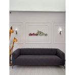 Kalın Krokan 3311 Lastikli Kanepe Koltuk Örtüsü < Çekyat Örtüsü < Koltuk Örtüsü - 220 x 180 cm - Antrasit