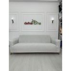 Kalın Krokan 3311 Lastikli Kanepe Koltuk Örtüsü < Çekyat Örtüsü < Koltuk Örtüsü - 220 x 180 cm - Krem