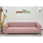 Kalın Krokan 3311 Lastikli Kanepe Koltuk Örtüsü Çekyat Örtüsü Koltuk Örtüsü - 220 x 180 cm - Pudra