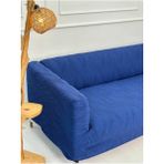 Kalın Krokan Kumaş Lastikli Kayma Yapmayan 3 Kişilik Tekli Kanepe Örtüsü