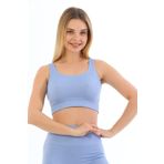Kalın Mavi Askılı Pedli Fitilli Crop Büstiyer, S/M, B5700FA-19804IGP27192272