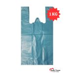 Kalın Mavi Poşet Küçük Boy 1 Kg Hışır Atlet Poşet Market Manav Poşeti Çöp Poşeti