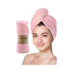 Kalın Mikrofiber Saç Havlusu Plaj Deniz Havuz Bonesi Kurulama Banyo Saç Kurutma Baş Havlusu Pembe Sachavlusu 001 pembe