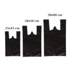 Kalın Poşet 3'lü Set (Küçük, Orta, Büyük)3 kg Market Manav Poşeti Hışır Atlet Poşet Çöp Poşeti