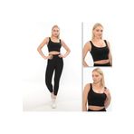 Kalın Siyah Askılı Pedli Fitilli Crop Büstiyer, S/M, B5700FA-19804IGP27192282