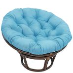 Kalın Yuvarlak Salıncak Yastıklar Solmaz Katlanabilir Rattan İç Mekan/Dış Mekan Asılı Yumurta Yastıkları Çıkarılabilir Fermuarlı 120 cm Mavi