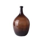 Kalınlaştırılmış Cam Vazo, Dar Ağızlı Taze Çiçekler Hidroponik Vazo Retro Stil Otel Lobisi Zemin Ayaklı Dekoratif Vazo, Kahverengi-17 * 42.5CM,Brown-17 * 42.5CM