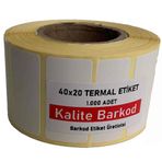 Kalite Barkod 20x40 1 Rulo 1000 Adet Termal Barkod Etiketi