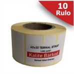 Kalite Barkod 40X20TERMAL Etiket | 10 Rulo Barkod Etiketi