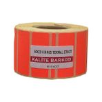 Kalite Barkod 50X20 Kırmızı Termal Etiket