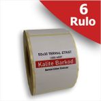 Kalite Barkod 50X30 Termal Etiket | 6 Rulo Barkod Etiketi