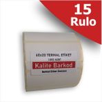 Kalite Barkod 60X20 Termal Etiket | 15 Rulo Barkod Etiketi