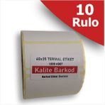 Kalite Barkod 60X25 Termal Etiket | 10 Rulo Barkod Etiketi