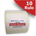 Kalite Barkod 65X30 Termal Etiket | 10 Rulo Barkod Etiketi