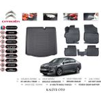 Kalite Oto Citroen C-Elysee 2016 Model 3D Bagaj Havuzu+4.5d Havuzlu Paspas Seti - Siyah