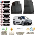 Kalite Oto Fiat Doblo 2023 Model Panelvan 4d Havuzlu Paspas (2 Parça) - Siyah