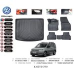 Kalite Oto Volkswagen Caddy 2022 Model 3D Bagaj Havuzu+4d Havuzlu Paspas Setii - Siyah