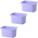 Kaliteli 3 Adet Plastik Oyuncak Saklama Kutusu 42 x 30 x 23 cm Ikea 3'lü Set Düzenleme Kutusu Lila Kutu - Ahşap
