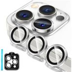 (Kaliteyi Bozmaz) iPhone 15 Pro Max / 15 Pro Uyumlu Safir Kamera Siyah Lens Koruyucu Takma Aparatlı Kolay Kurulum - SAFİR