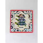 Kalkan Temalı Polyester Kabartmalı Kaplumbağa Desen Magnet 7 X 7 Cm – Dekoratif Hediyelik Buzdolabı Süsü (Kod:1197)