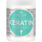 Kallos Cosmetics Keratin Saç Maskesi 1000 ml Kuru ve Hasarlı Saçlar İçin Yenileyici Süt Proteini