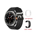 Kalobee SK 7 Ultra Amoled 47 MM 2 Kordonlu Akıllı Saat (İthalatçı Garantili) siyah