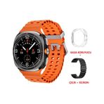 Kalobee SK 7 Ultra Amoled 47 MM 2 Kordonlu Akıllı Saat (İthalatçı Garantili) turuncu