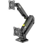 Kaloc DS110-2 17"-32" LCD Aluminyum Monitör Tutucu Kol Amortisörlü Vesa Monitör Standı Max 10KG - Siyah