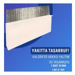 Kalorifer Arkası Tek Folyolu Isı Yalıtım Levhası 10mm 1mx1m 1adet