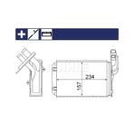 KALORIFER RADYATORU CLIO I 1.1 1.2 1.4 96-98 MEGANE I 1.2 1.4 96-00 MAHLE AH 99 000S