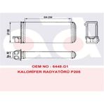 Kalorıfer Radyatoru P205 P205 Iı P309 85- Valeo 883965