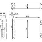 KALORİFER RADYATÖRÜ R9 R11 EXP 212x156 BAKIR/PLASTİK 2 SIRA CU PL SİSTEM