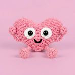 Kalp Amigurumi Örgü Öğrenme Kiti | Videolu Tığ Işi Amigurumi Kalp Örgü Seti