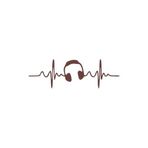 Kalp Atışı Kulaklık Araba Sticker 17X17 Cm Kahverengi