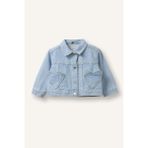 Kalp Cepli Denim Ceket Kız Bebek