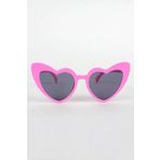 Kalp Çerçeve Güneş Gözlüğü Cat Eye Kalp Gözlük Pembe-Tek Ebat