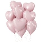 Kalp Folyo Balon Bebek Pembesi, 10 Adet 45 cm Pembe Kalp Folyo Balon Helyum Folyo Kalp Şeklinde Balonlar Doğum Günü Bebek Partisi Düğün Nişan Sevgililer Günü Süslemeleri için