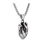 Kalp Kardiyolog Doktor Hediye Kolye Paslanmaz Çelik Gümüş
