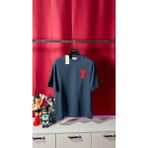 Kalp Logo Nakış Işlemeli Oversize Lacivert Erkek T-Shirt Nw