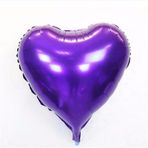 Kalp Mor 45 cm Folyo Balon