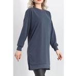 Kalp Nakışlı Tunik Füme - 19386.1778.
