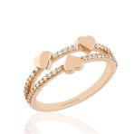 Kalp Rose Altın Yüzük 14k Gold