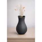 Kalp Şekilli Modern 3D Tasarım Vazo | 18×9 cm (Antrasit)